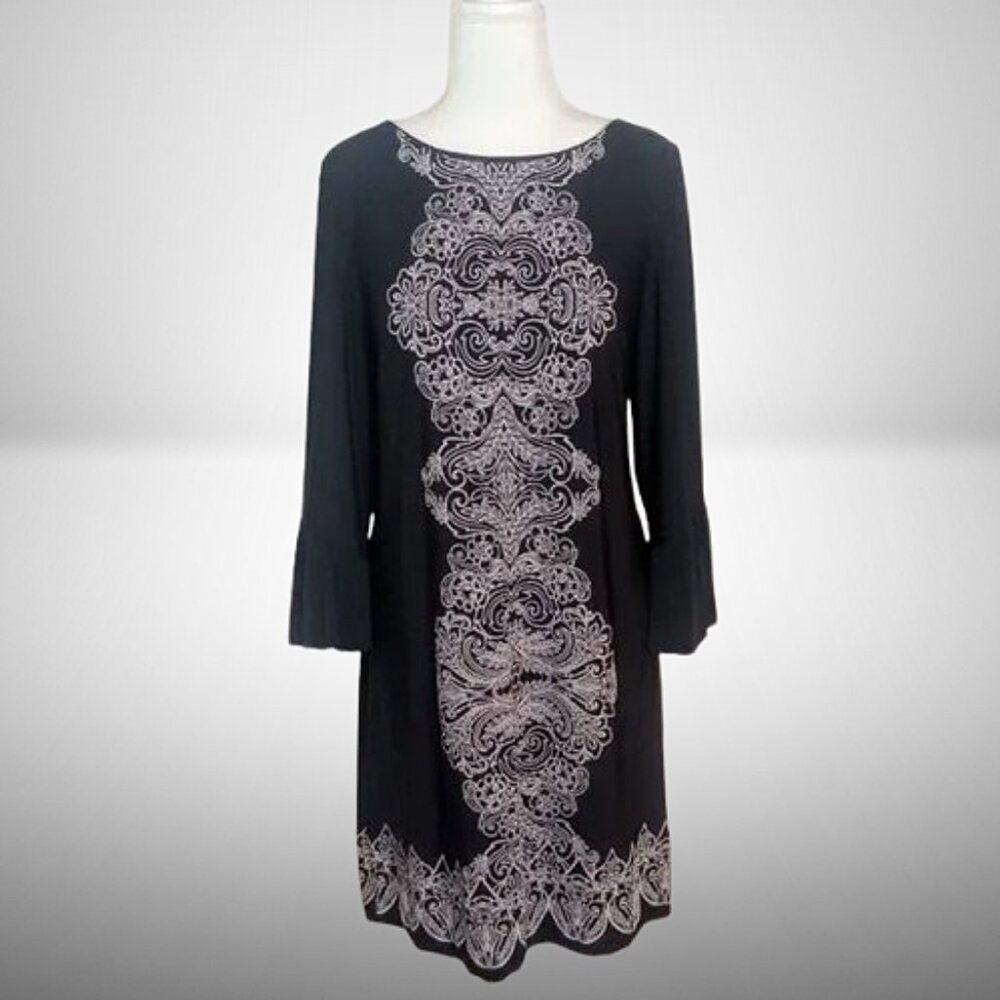 Black Bohemian Sheath Dress by Madison Leigh
